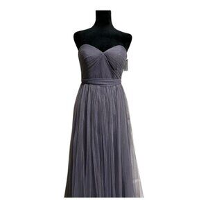 EUC Jenny Yoo Collection Gray Strapless Dress Size 2